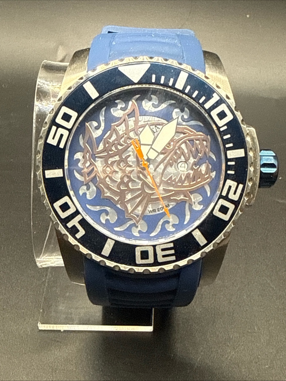 Invicta Blue and Silver Piranha Dial Dive Watch